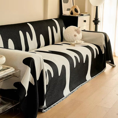 Tropfende Farbe Chenille Sofabezug