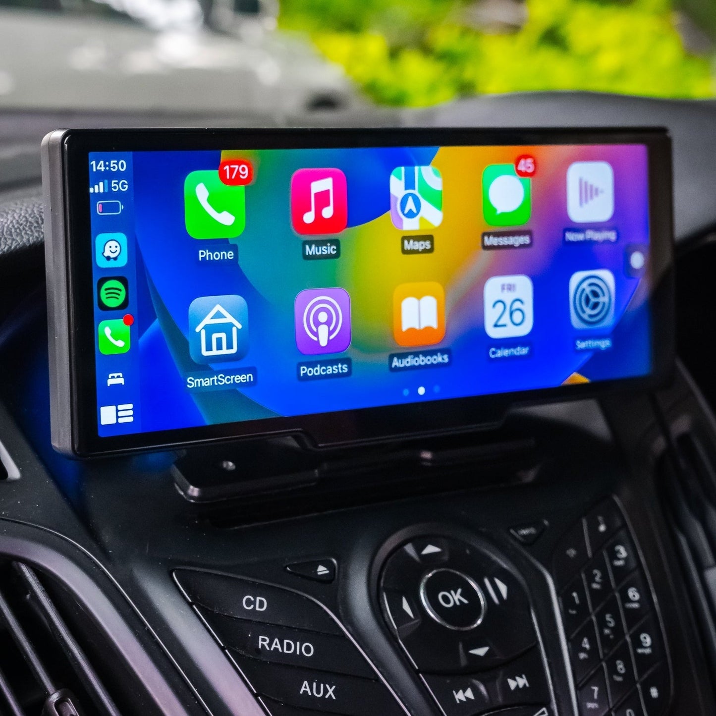 Kabelloses Auto-Display mit Touchscreen-Navigation