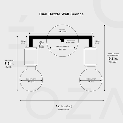 Dual Dazzle Wandleuchte