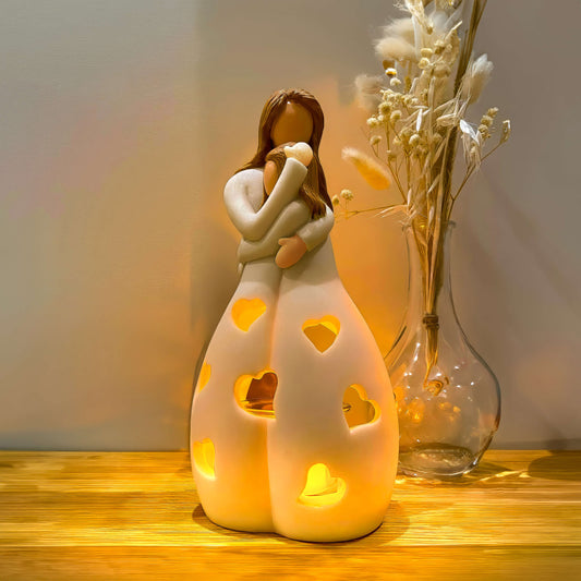 Lampe Eternal Love - Romantische und Elegante Beleuchtung aus Beige Resin