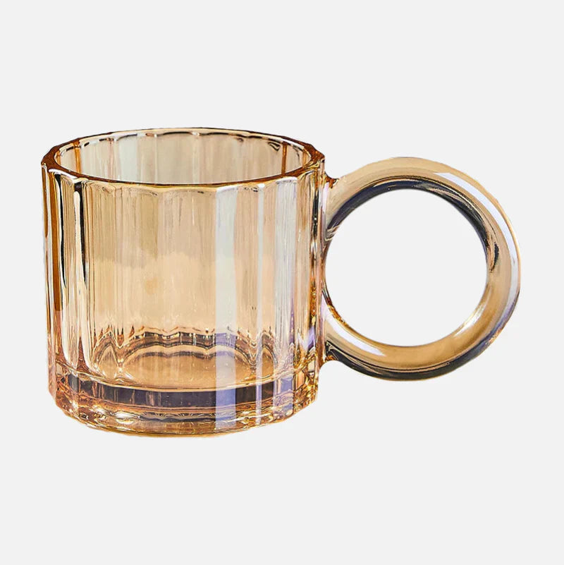 EcoSip - Glas-Tasse mit Sonnenblumen- oder Wellenstruktur