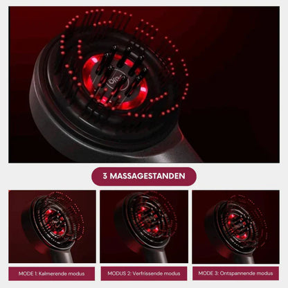 Wiederaufladbarer Kopfhautmassager mit LED-Lichttherapie