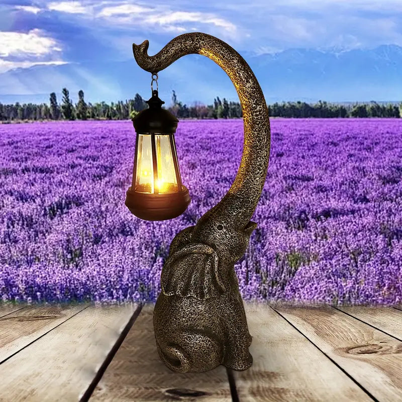 Garduru Solar Gartenlampe Enchanted Elephant | Stimmungslicht für Außen | Umweltfreundlich | Garten Deko Lampe