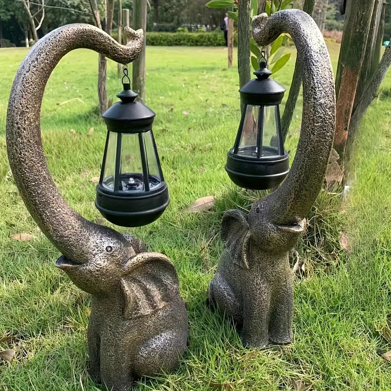 Garduru Solar Gartenlampe Enchanted Elephant | Stimmungslicht für Außen | Umweltfreundlich | Garten Deko Lampe