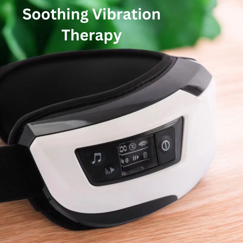 Tragbarer Augenmassager mit beruhigender Wärme, Vibration und Bluetooth-Musik