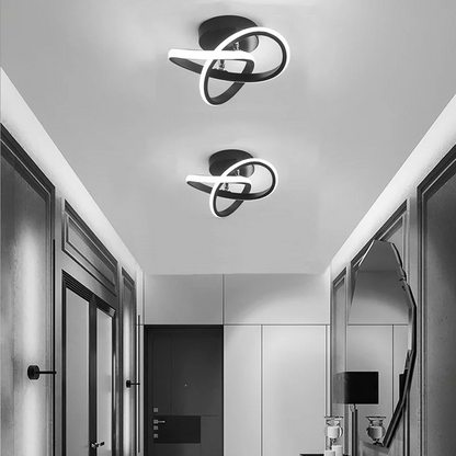 Deckenleuchte mit LED schwarzem Metallrahmen