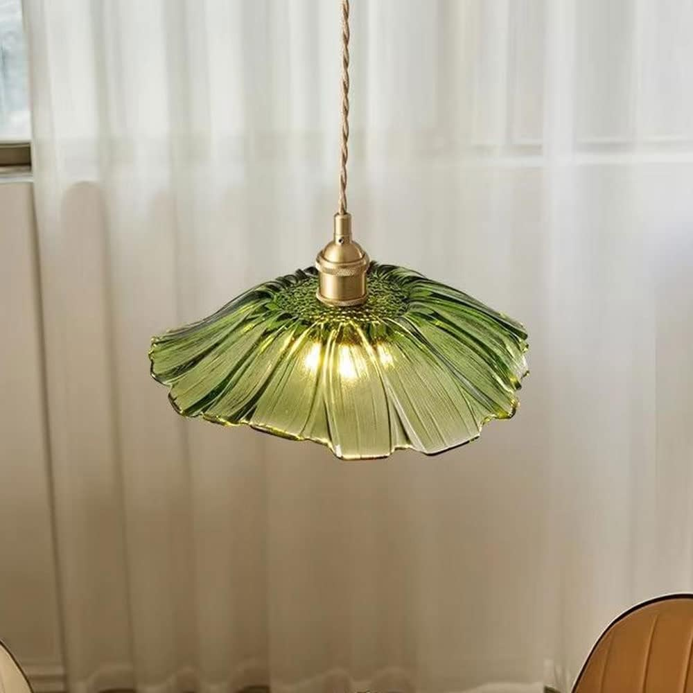 Vintage Florale Glas Pendelleuchte für das Esszimmer - Elegantes Retro-Design zur Beleuchtung Ihres Raumes