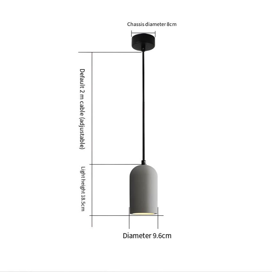 Moderne Betonschwebe FORGI - Industriedesign LED Lampe
