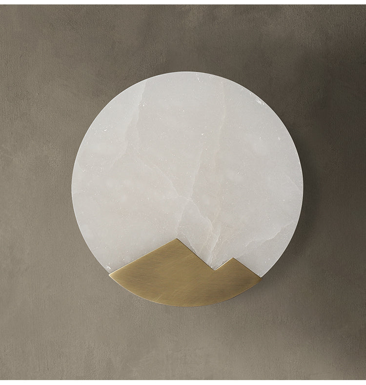 Wandlampe LED Nordic Minimalistisch - Lampe aus Marmor und Messing mit Dimmer