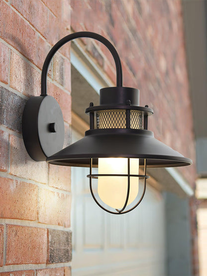 Garduru Außenwandleuchte – Wetterfeste LED-Laterne im Industrie-Stil (IP65)
