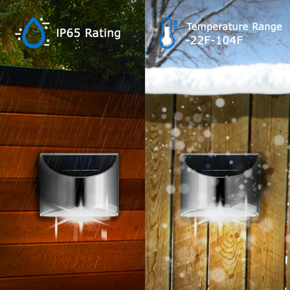 Wandmontierte LED-Solarleuchte aus Edelstahl – Langanhaltende und umweltfreundliche Außenbeleuchtung