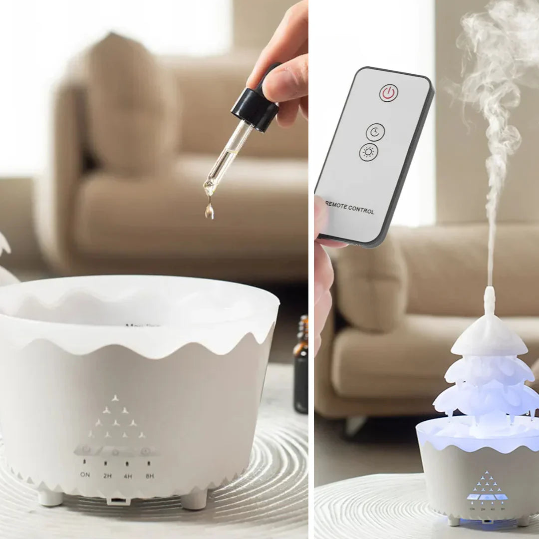 Weihnachtsbaum Aroma Diffuser mit LED-Beleuchtung für festliche Entspannung
