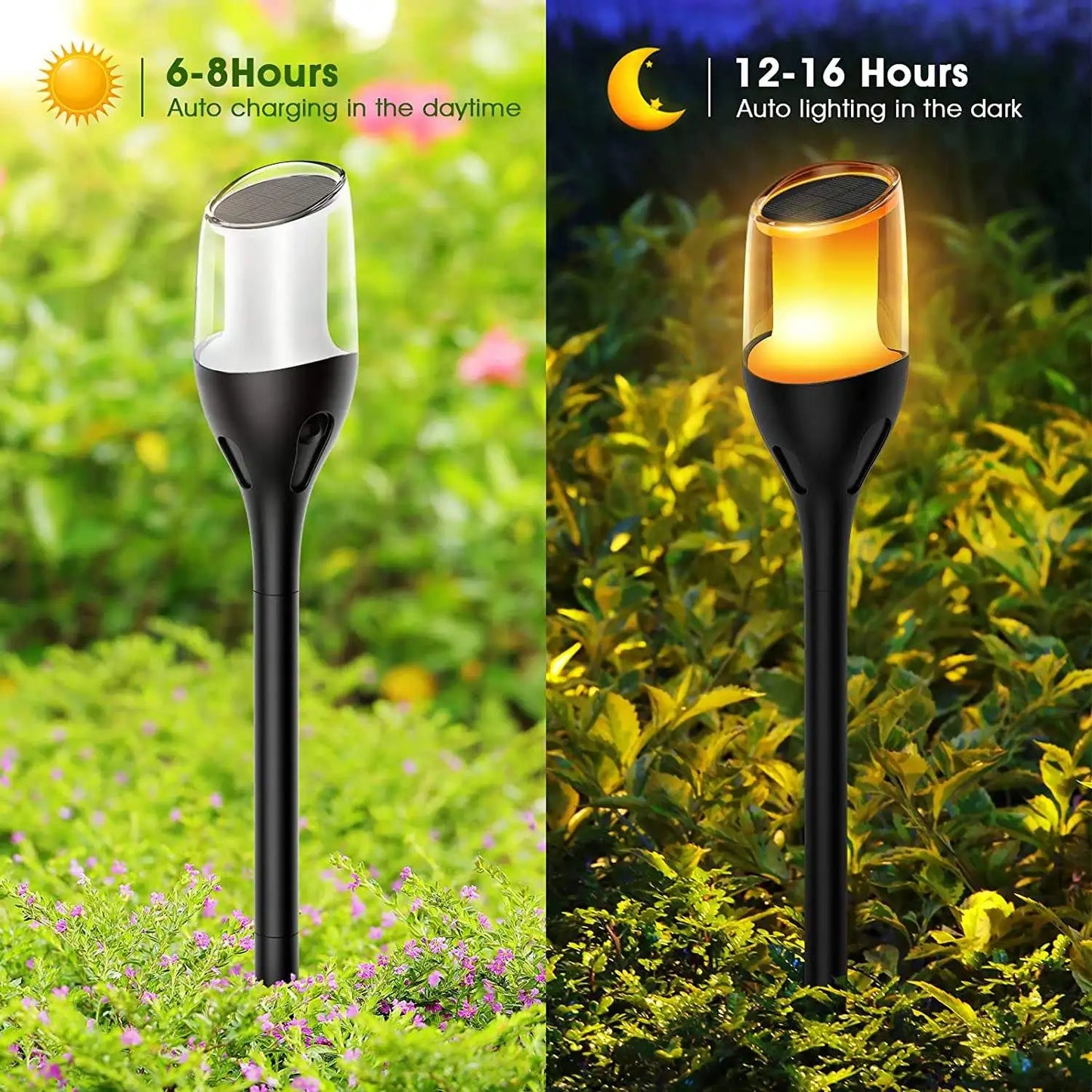 Solar Flackerflamme Lichter – Wasserdichte LED-Fackel für Garten- und Wege-Dekor