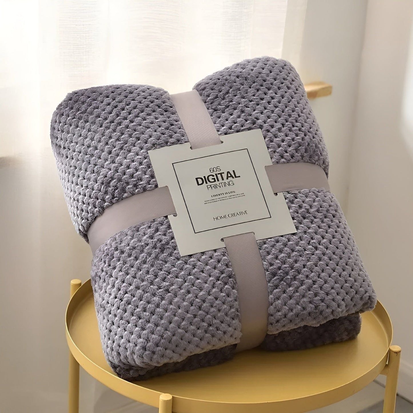 King-Size Baumwolldecke – Dicke Flauschige Monochrome Bettdecke für ultimativen Komfort und Stil