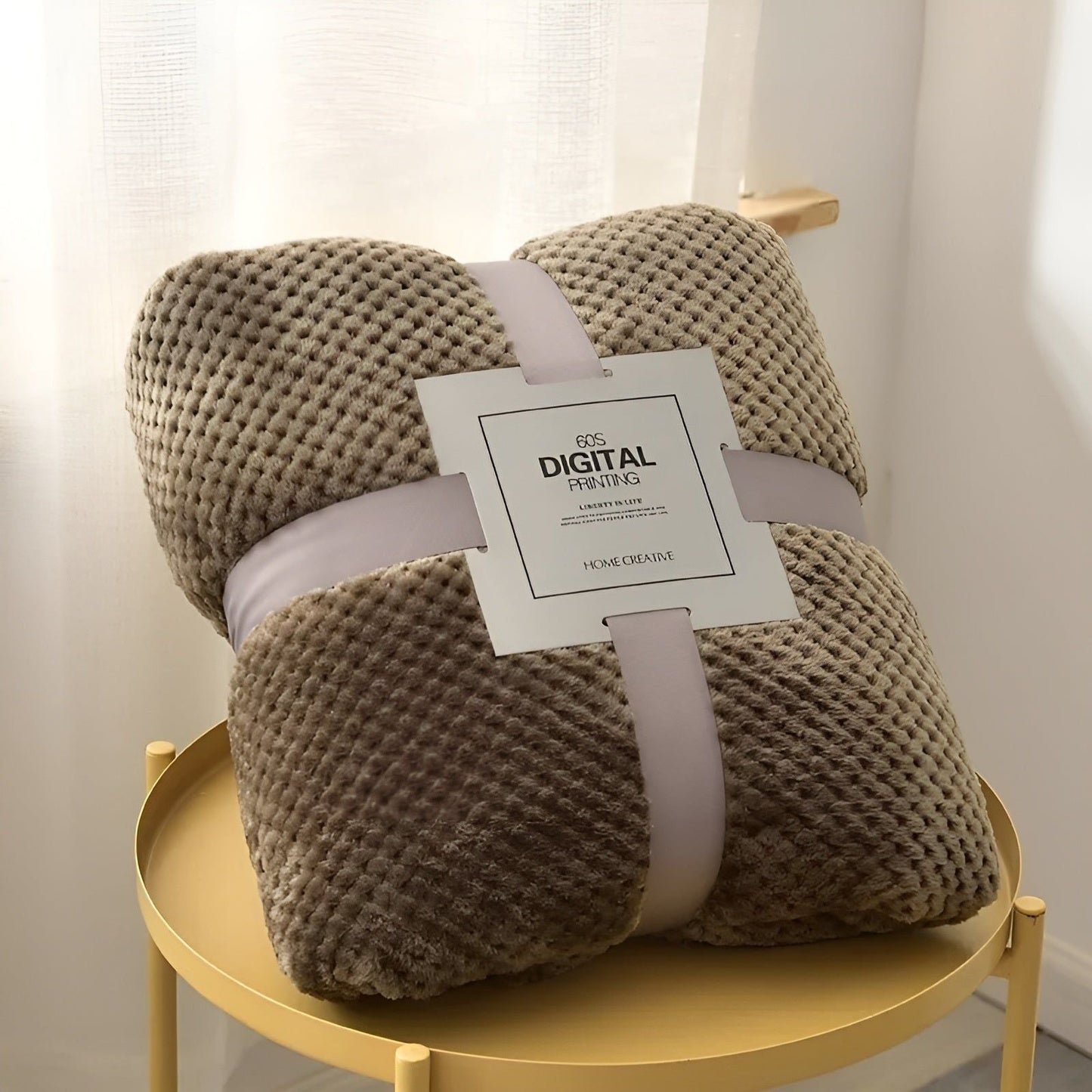 King-Size Baumwolldecke – Dicke Flauschige Monochrome Bettdecke für ultimativen Komfort und Stil