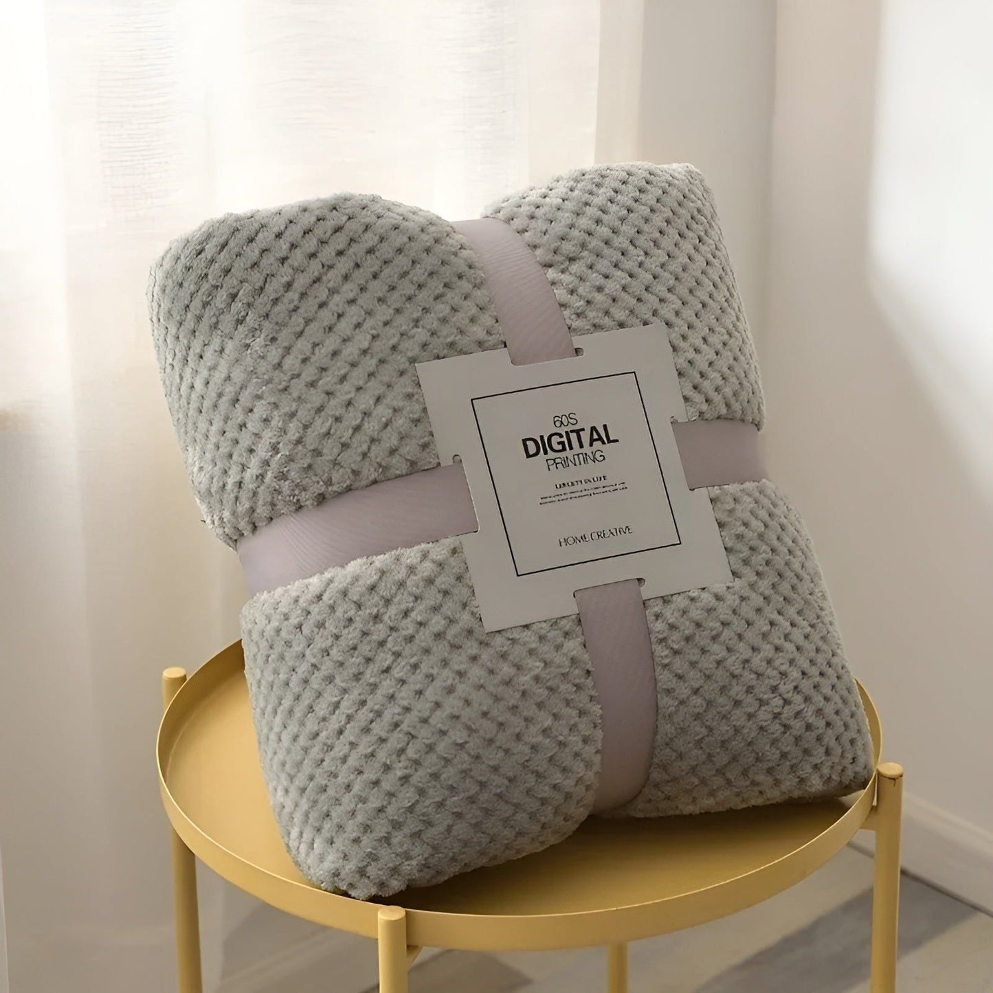 King-Size Baumwolldecke – Dicke Flauschige Monochrome Bettdecke für ultimativen Komfort und Stil