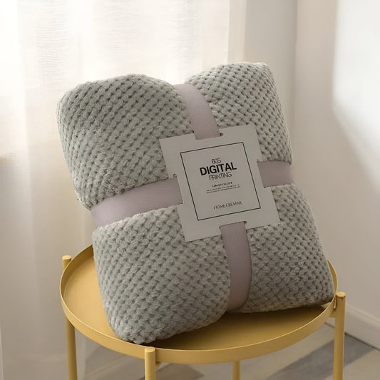 King-Size Baumwolldecke – Dicke Flauschige Monochrome Bettdecke für ultimativen Komfort und Stil