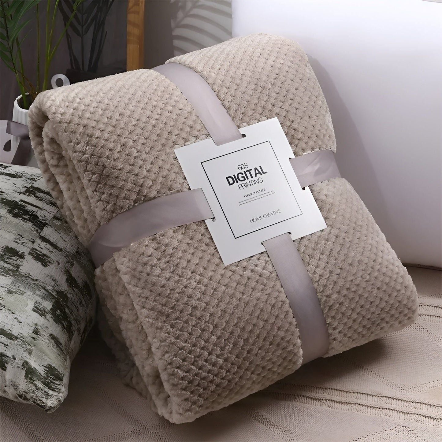 King-Size Baumwolldecke – Dicke Flauschige Monochrome Bettdecke für ultimativen Komfort und Stil