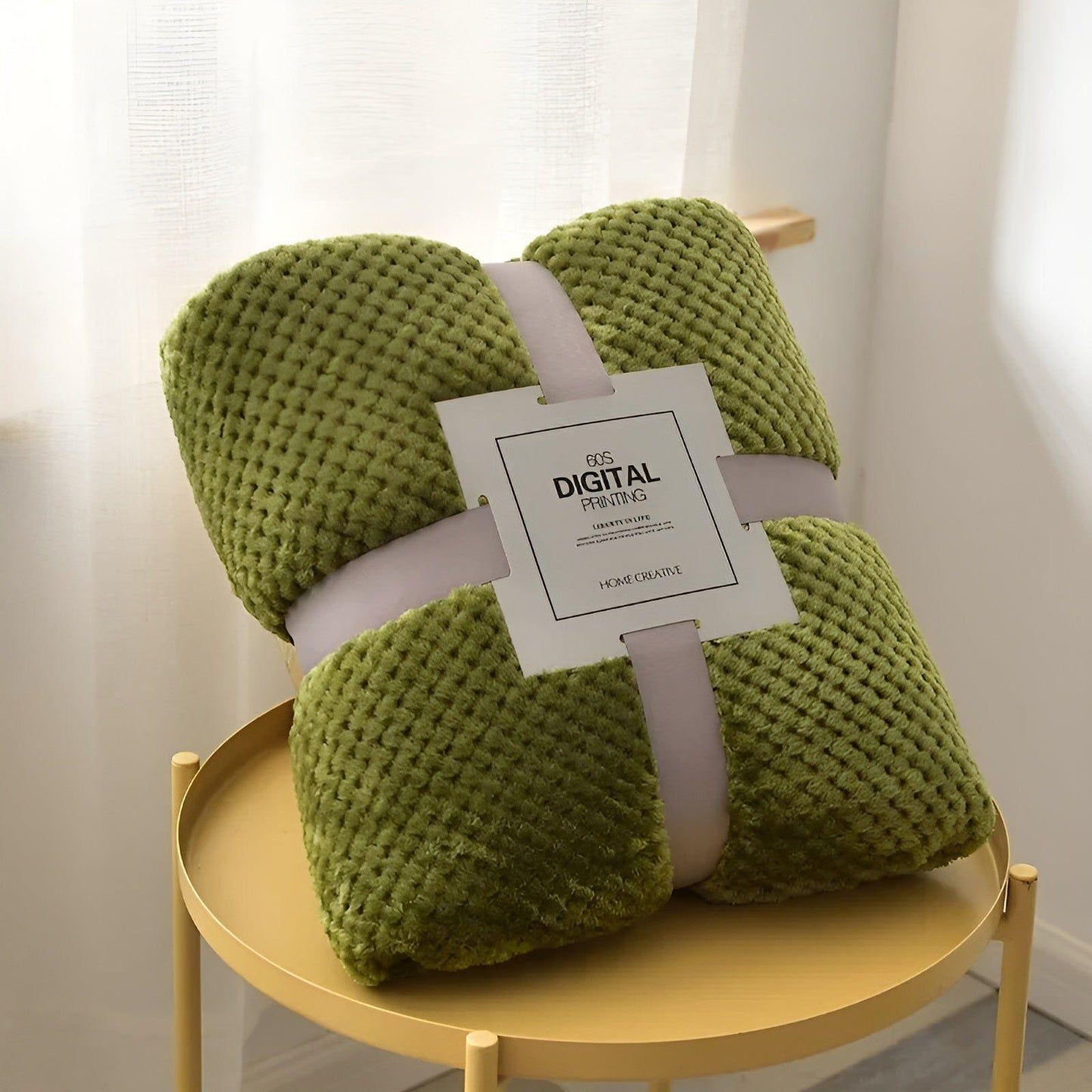 King-Size Baumwolldecke – Dicke Flauschige Monochrome Bettdecke für ultimativen Komfort und Stil
