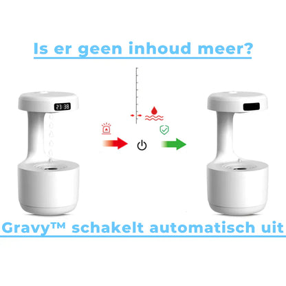 Ultrasonischer Aroma-Luftbefeuchter mit LED-Wassertropfeneffekt – Leiser Diffusor mit Timer und Display
