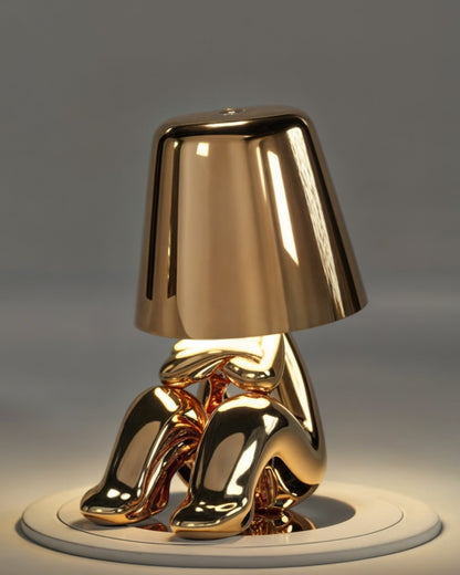 GleamTouch – Goldfarbene USB-wiederaufladbare Tischlampe, dimmbar und kompakt