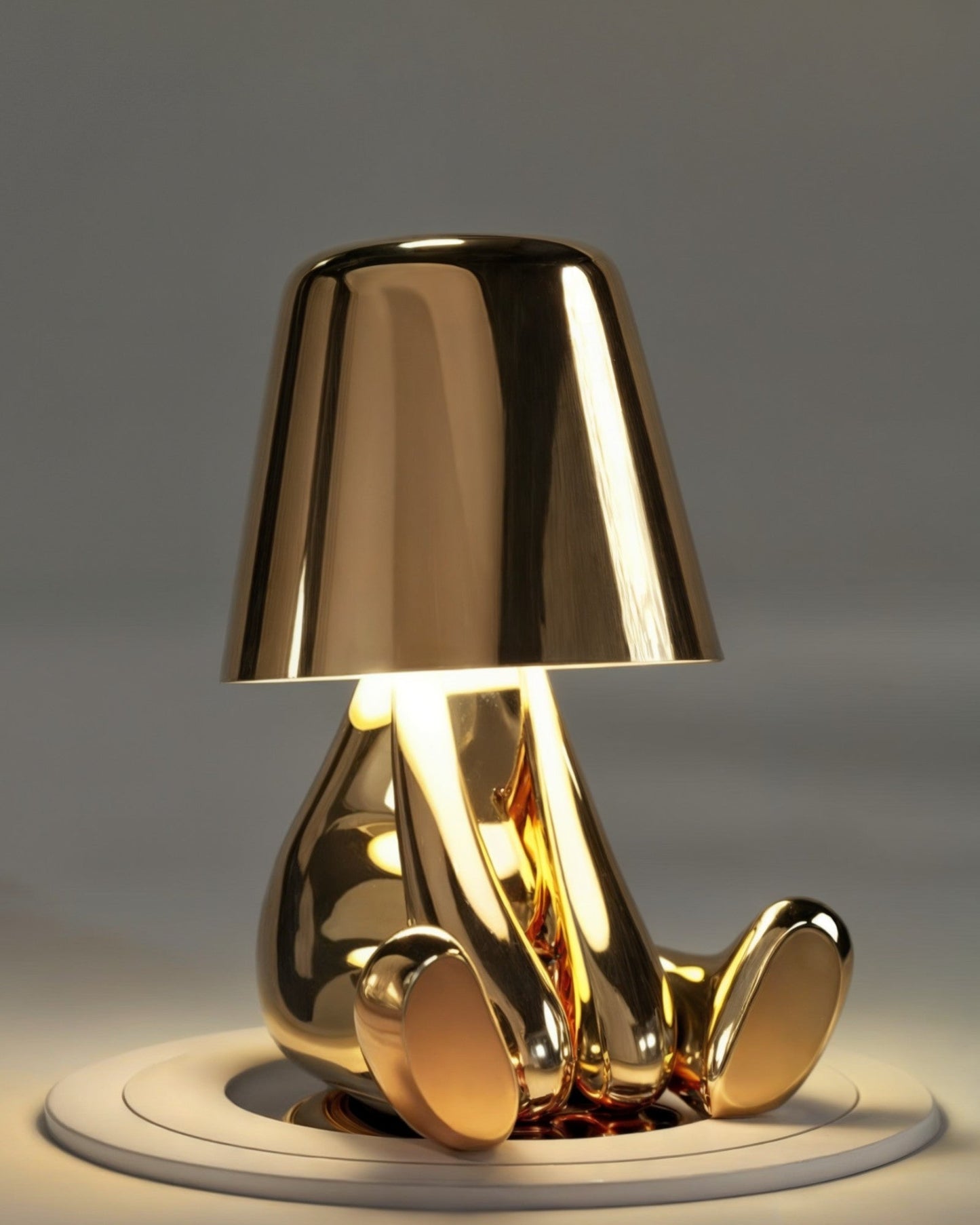 GleamTouch – Goldfarbene USB-wiederaufladbare Tischlampe, dimmbar und kompakt