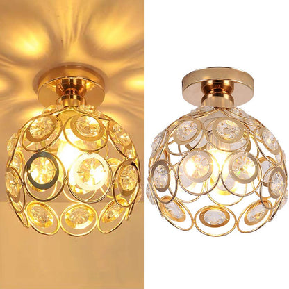 Aufhängung Flur Fancy Gold - Elegante Deckenlampe aus Gold und Kristall für Flur