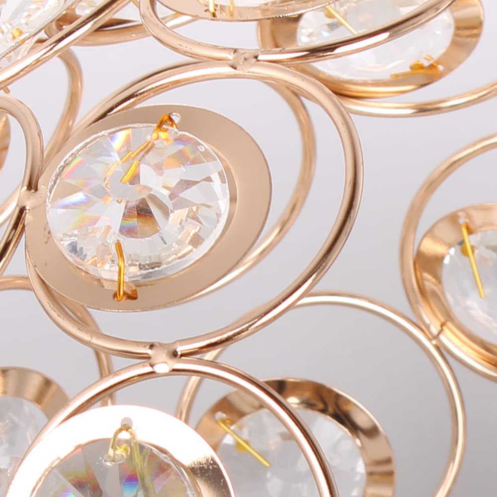 Aufhängung Flur Fancy Gold - Elegante Deckenlampe aus Gold und Kristall für Flur