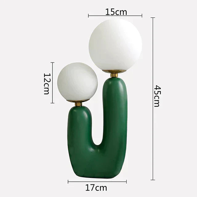 Moderne Tischlampe Kaktus – Kreative und elegante Beleuchtung mit Glasglobes