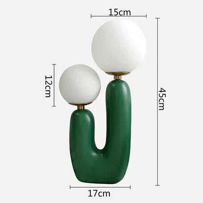 Moderne Tischlampe Kaktus – Kreative und elegante Beleuchtung mit Glasglobes
