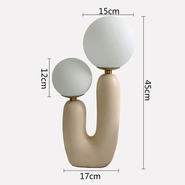 Moderne Tischlampe Kaktus – Kreative und elegante Beleuchtung mit Glasglobes