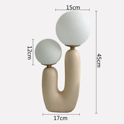 Moderne Tischlampe Kaktus – Kreative und elegante Beleuchtung mit Glasglobes