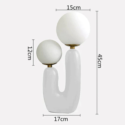 Moderne Tischlampe Kaktus – Kreative und elegante Beleuchtung mit Glasglobes