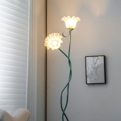 Garduru - Elegante florale LED-Tischlampe