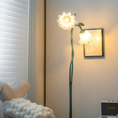 Garduru - Elegante florale LED-Tischlampe