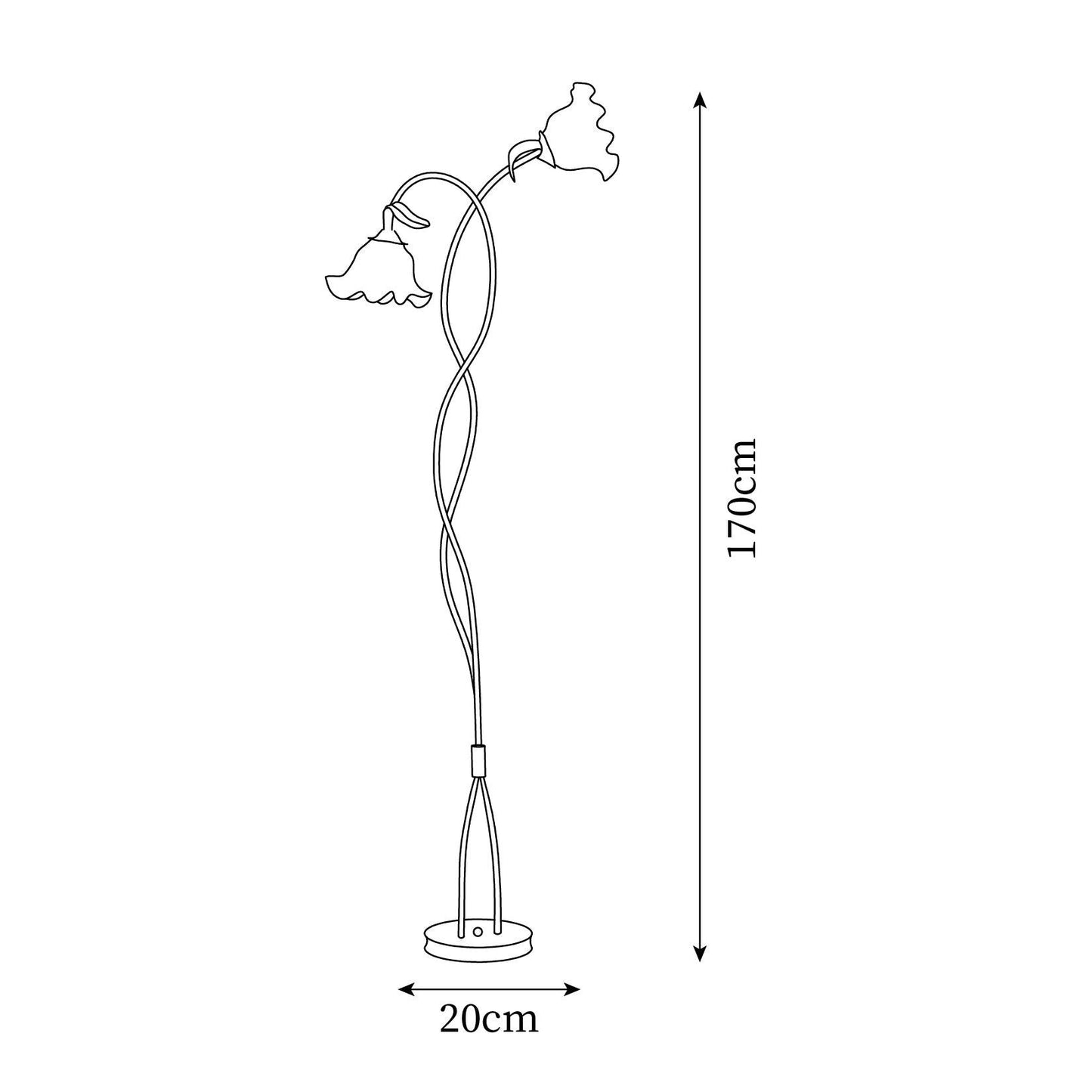 Stehlampe Calla Flowers – Elegante Beleuchtung mit weißen Blumen und raffiniertem Design