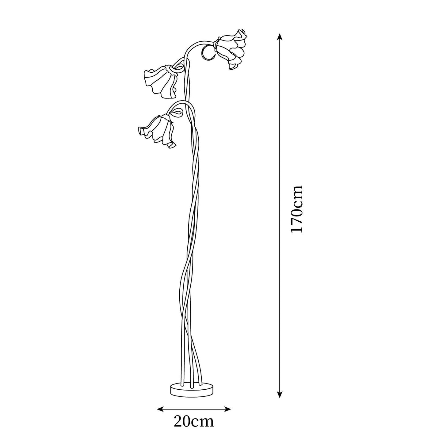 Garduru - Elegante florale LED-Tischlampe