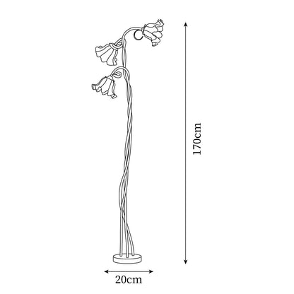 Garduru - Elegante florale LED-Tischlampe