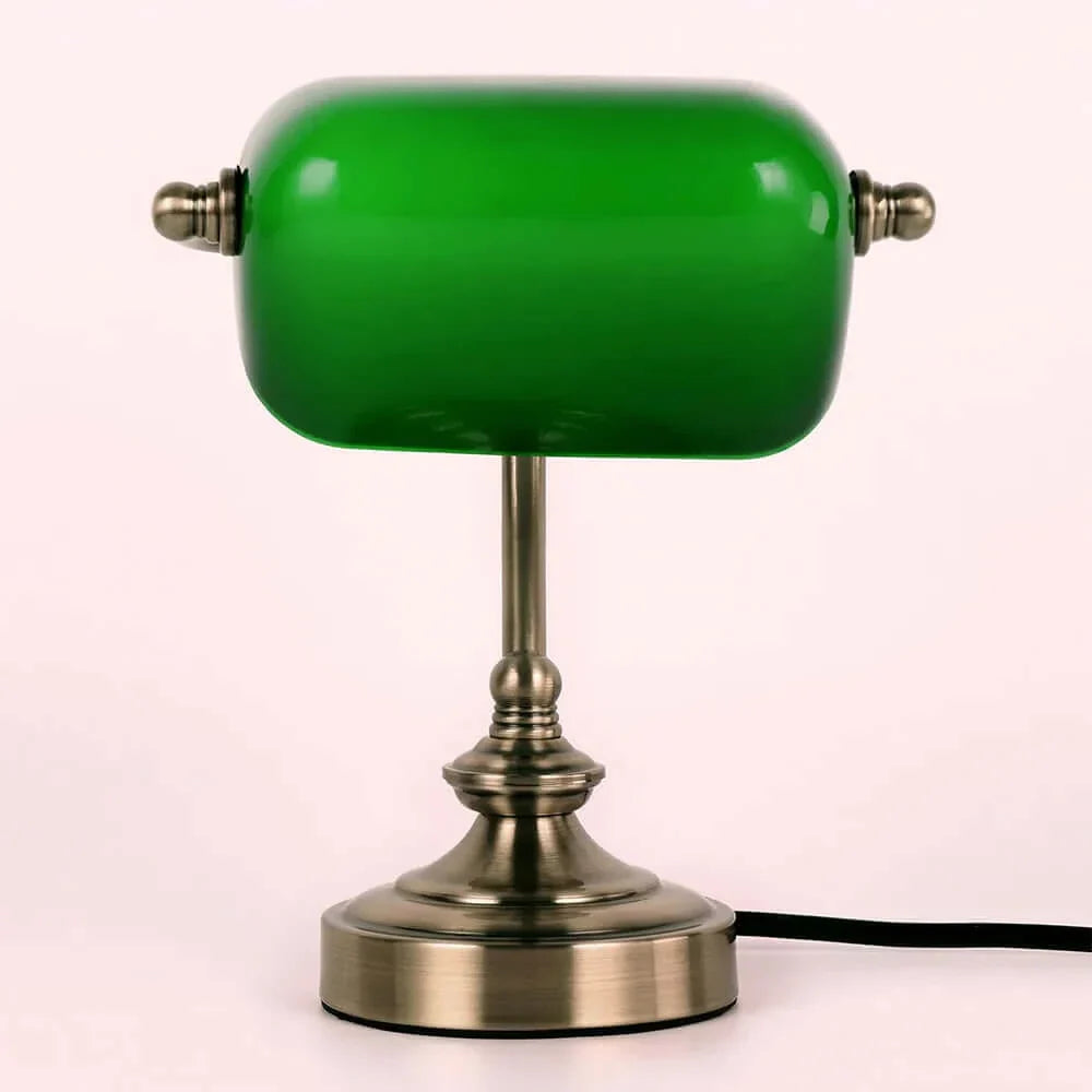 Chic Retro Mini Schreibtischlampe - Grüner Lampenschirm, Ideal für Schlafzimmer und Büro