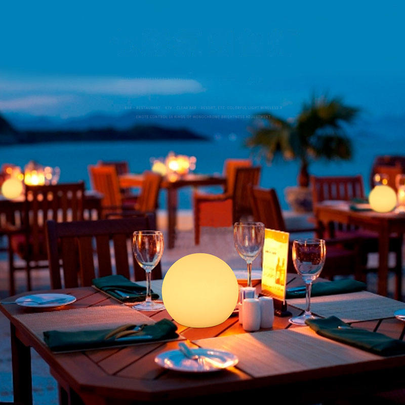 Royelux Tisch Globus Lampe - 16-Farben wiederaufladbare LED Kugellicht mit Fernbedienung