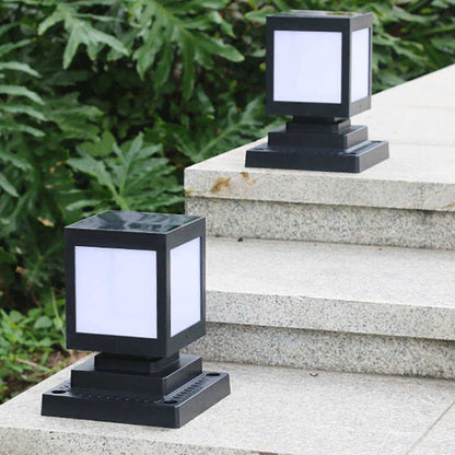 Solar LED Gartenlaterne im Quadrat-Design – Dekorative Außenbeleuchtung für Wege und Terrasse