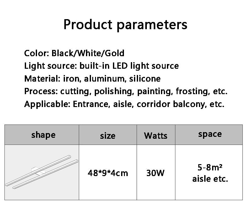 Flur Korridor Treppe Nordic Lampe Lange LED Deckenleuchten