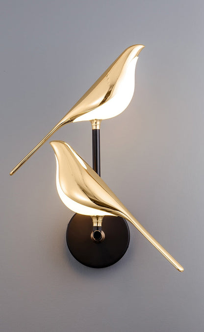 Garduru Moderne LED Wandleuchte | Vogel Design Wandlampe | Einzigartiges Dekorlicht für Zuhause