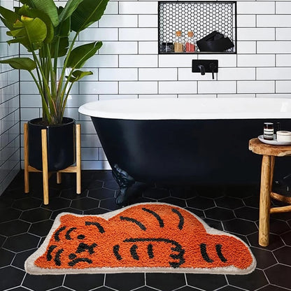 Badezimmermatte Liegender Tiger