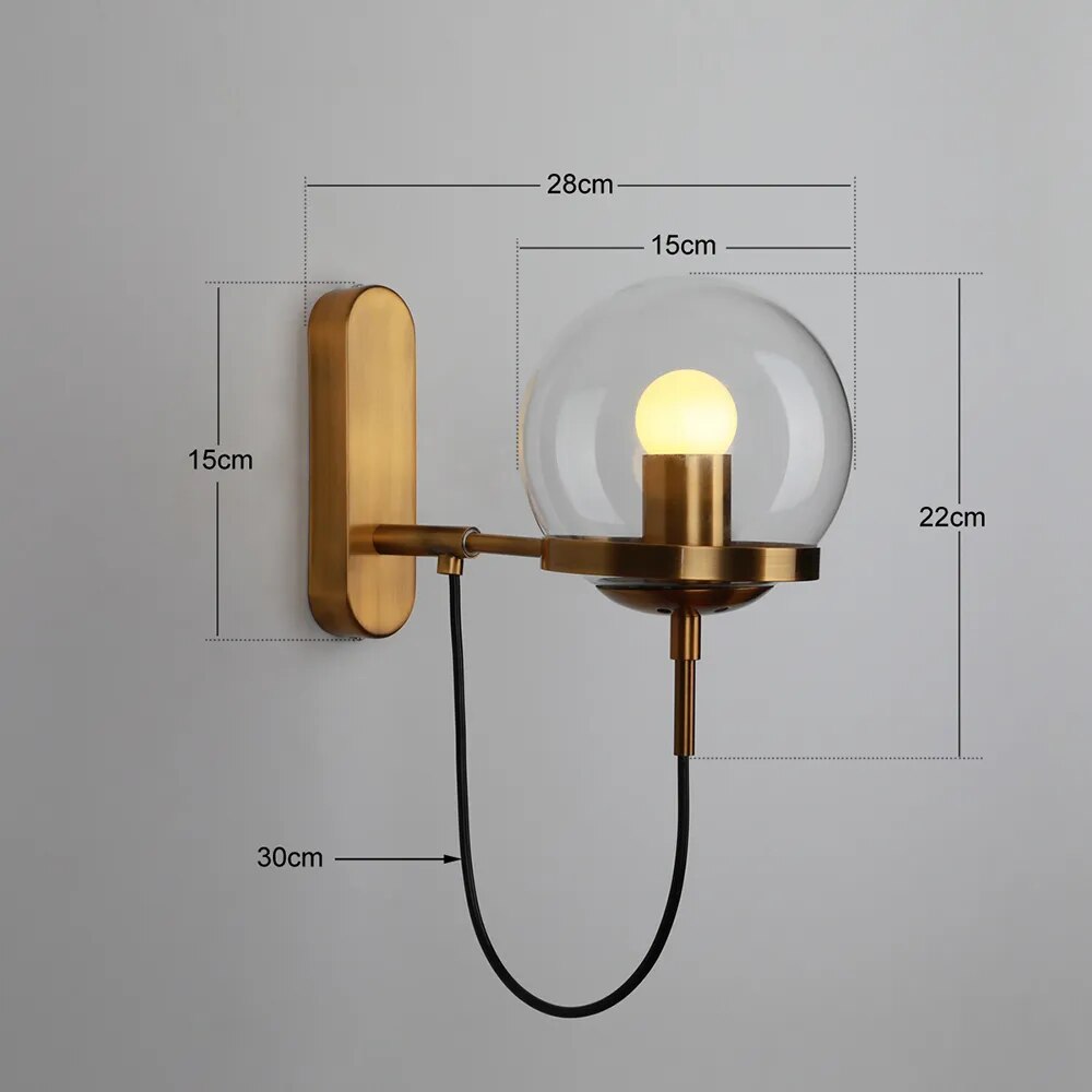 Sizzle Halter Glas Hängende Wandlampe