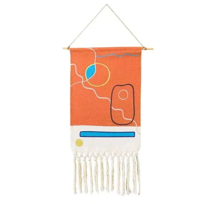 Macrame Hängender Baumwollteppich