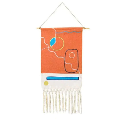 Macrame Hängender Baumwollteppich