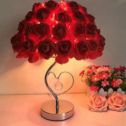 Vintage Pink Rose Schreibtischlampe - Kreative Lampe für Schlafzimmerdekoration