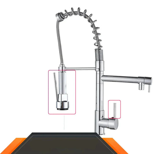 StreamFlex – Einziehbare Küchenarmatur mit Doppelauslauf