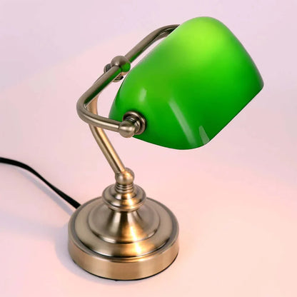 Chic Retro Mini Schreibtischlampe - Grüner Lampenschirm, Ideal für Schlafzimmer und Büro